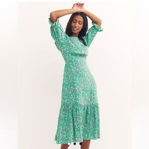 Nobody’s Child Selena dress, green floral , size 6 US/ size 10 UK